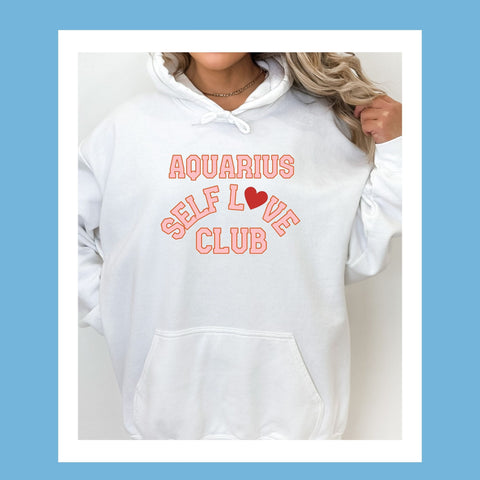 Aquarius self love club hoodie
