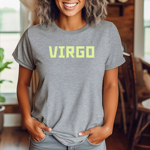 Virgo fluorescent green shirt
