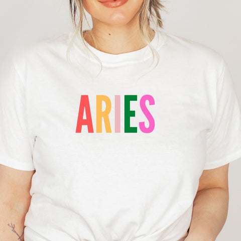 Aries multi-color text shirt