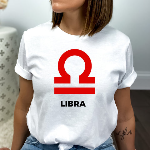 Libra large red symbol
