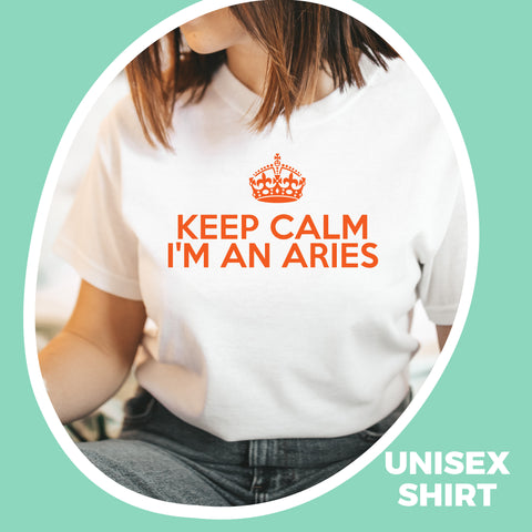 Aries keep calm shirt