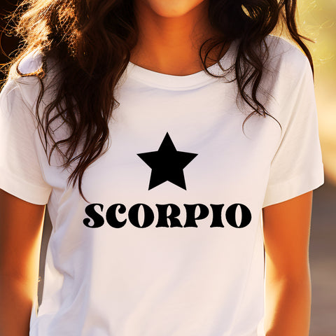 Scorpio black star shirt