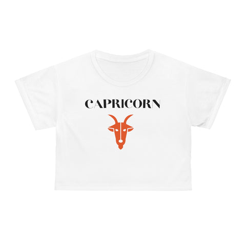 Capricorn red symbol crop top