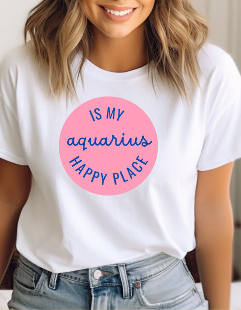 Aquarius is my happy place shirt