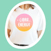 Libra shirt Libra Energy gradient pastel pink orange retro zodiac star sign astrology tee graphic t-shirt birthday gift for women t shirt