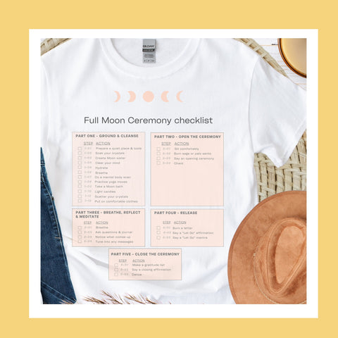 Full Moon Ceremony checklist shirt