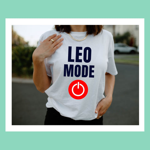 Leo mode on shirt