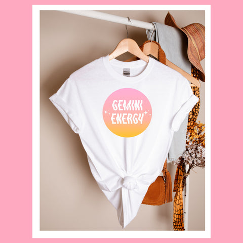 Gemini energy pink gradient shirt