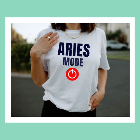 Aries mode on shirt