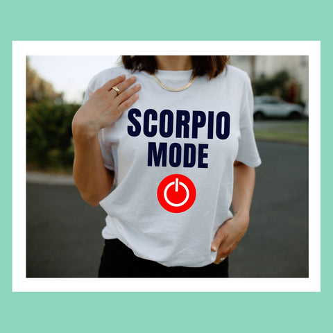 Scorpio mode on shirt