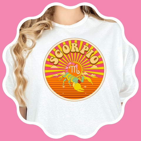 Scorpio psychedelic trippy design shirt