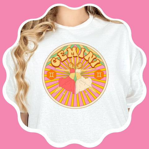 Gemini psychedelic trippy design shirt