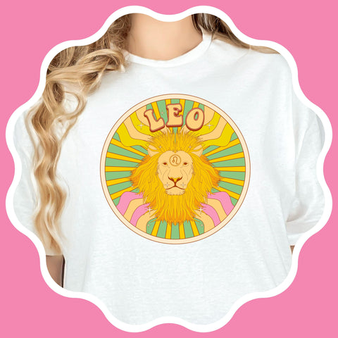 Leo psychedelic trippy design shirt