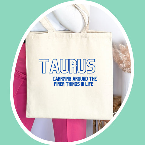 Taurus sarcastic tote bag
