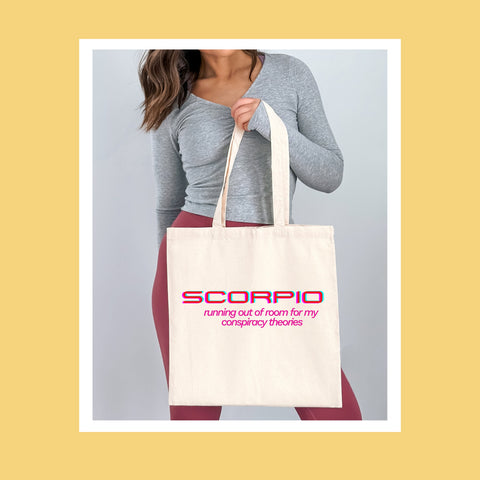 Scorpio sarcastic tote bag