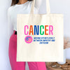 Cancer zodiac sign Cotton Canvas Tote Bag fun sarcastic humor astrology star sign personalized birthday gifts for her him friend shopping