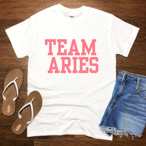 Team Aries varsity shirt