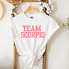 Scorpio shirt retro varsity pink zodiac star sign astrology tee preppy trendy aesthetic graphic t-shirt birthday gift for women t shirt