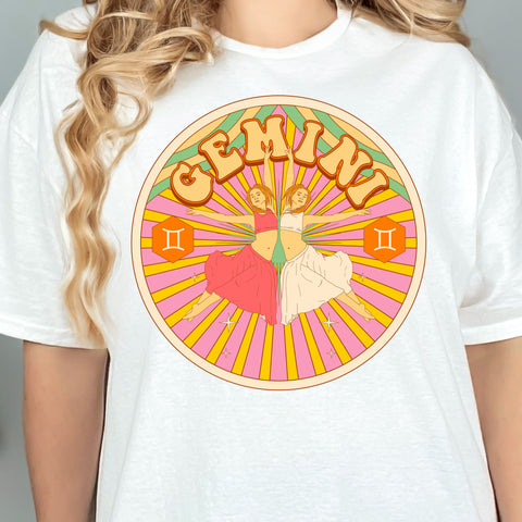 Gemini psychedelic trippy design shirt