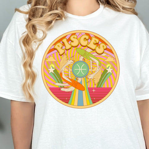 Pisces psychedelic trippy design shirt