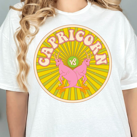 Capricorn psychedelic trippy design shirt