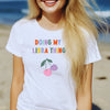 Libra shirt cute pastel cherry playful zodiac star sign astrology tee trendy aesthetic graphic t-shirt birthday gift for women t shirt