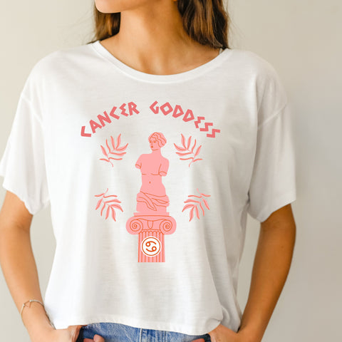 Cancer Greek goddess crop top