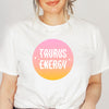 Taurus shirt Taurus Energy gradient pastel pink orange retro zodiac star sign astrology tee graphic t-shirt birthday gift for women t shirt