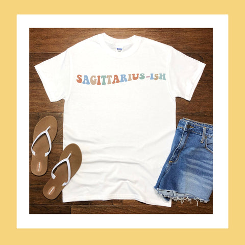 Sagittarius-ish pastel groovy shirt