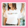 Taurus shirt Taurus-ish pastel groovy wavy font 70s zodiac star sign astrology tee graphic t-shirt birthday gift for women t shirt