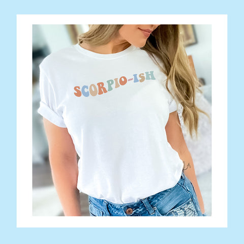 Scorpio-ish pastel groovy shirt