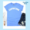 Capricorn shirt blue retro varsity team sport spirit zodiac star sign astrology tee t-shirt birthday gift for women t shirt