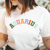Aquarius sign pastel T-Shirt Varsity Team Aquarius Zodiac Astrology Shirt Trendy Preppy Zodiac Tee Aesthetic Horoscope T shirt Zodiac Gift