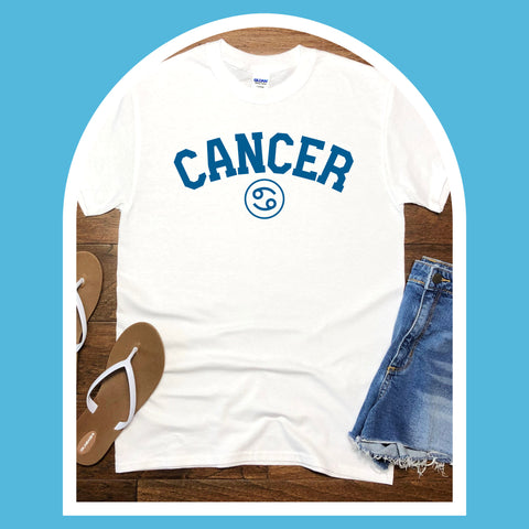 Cancer varsity text shirt