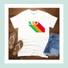 Leo shirt rainbow drop shadow 70s zodiac star sign astrology tee graphic t-shirt birthday gift for women t shirt