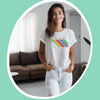 Taurus shirt rainbow drop shadow 70s zodiac star sign astrology tee graphic t-shirt birthday gift for women t shirt