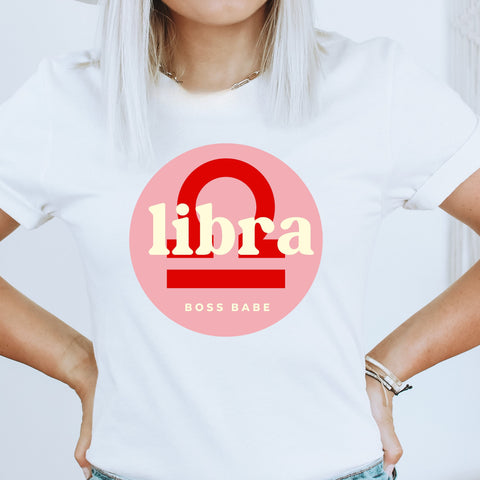 Libra boss babe crop top
