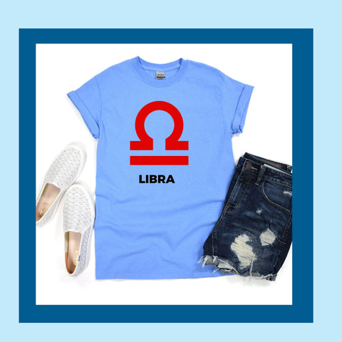 Libra large red symbol