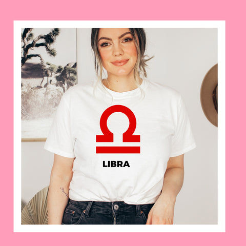 Libra large red symbol