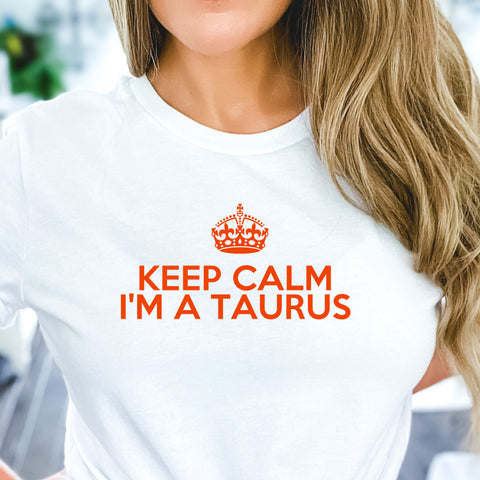 Taurus keep calm shirt