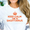 Sagittarius shirt Keep Calm I’m a Sagittarius crown zodiac star sign astrology tee t-shirt birthday gift for women t shirt