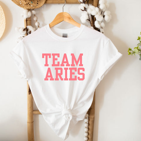 Team Aries varsity shirt