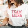 Libra shirt retro varsity pink zodiac star sign astrology tee preppy aesthetic graphic t-shirt birthday gift for women her him t shirt