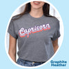 Capricorn shirt zodiac retro rainbow drop shadow star sign astrology tee t-shirt birthday gift for women t shirt