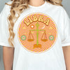 Libra shirt 70s groovy retro psychedelic trippy zodiac star sign astrology tee graphic t-shirt birthday gift for women t shirt
