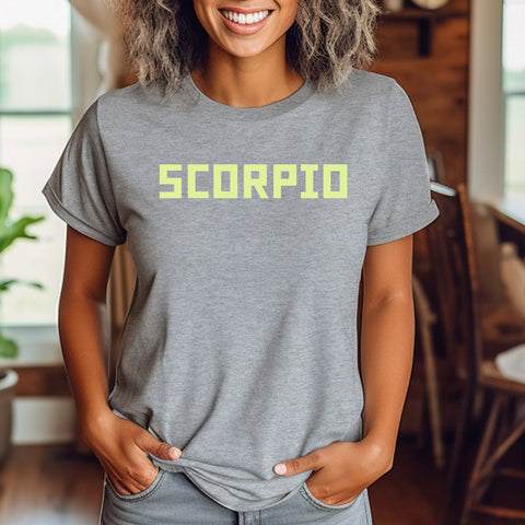 Scorpio fluorescent green shirt