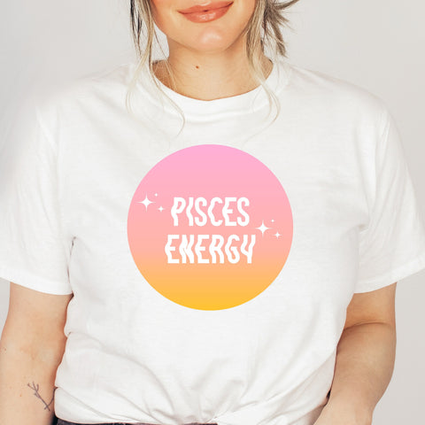 Pisces energy pink gradient shirt