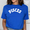 Pisces shirt blue retro varsity team sport spirit zodiac star sign astrology tee t-shirt birthday gift for women t shirt