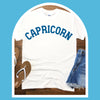 Capricorn shirt retro varsity grey zodiac star sign astrology tee preppy trendy aesthetic graphic t-shirt birthday gift for women t shirt