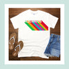 Aquarius shirt rainbow drop shadow 70s zodiac star sign astrology tee graphic t-shirt birthday gift for women t shirt